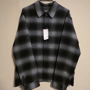 Uniqlo Men's Double Faced Shirt Jacket - Checked